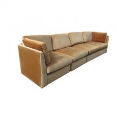  Dunbar Mid Century Low Profile Velvet Sectional Sofa - 2790292