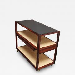  Dunbar Mid Century Modern Rosewood and Cork Bar Cart by Roger Sprunger for Dunbar - 3048310