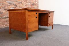  Dunbar Mid Century Walnut and Rosewood Executive Desk by Edward Wormley for Dunbar - 4372577
