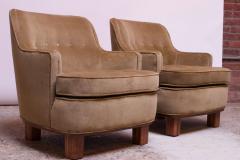  Dunbar Pair of Lounge Chairs in Mahogany and Velvet by Edward Wormley for Dunbar - 1208000