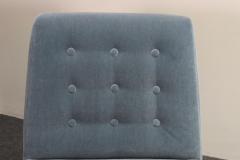 Dunbar Pair of Mahogany and Blue Mohair Slipper Chairs by Edward Wormley for Dunbar - 4611529