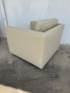  Dunbar Pair of New Reupholstered Dunbar Tuxedo Lounge Chairs in Ultra Fabric - 4313891