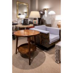  Dunbar Rare Dunbar Side Table in Carpathian Elm and Walnut 1950s Signed  - 2767265