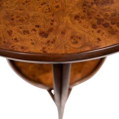  Dunbar Rare Dunbar Side Table in Carpathian Elm and Walnut 1950s Signed  - 2767267