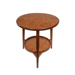  Dunbar Rare Dunbar Side Table in Carpathian Elm and Walnut 1950s Signed  - 2767268