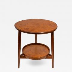  Dunbar Rare Dunbar Side Table in Carpathian Elm and Walnut 1950s Signed  - 2769829