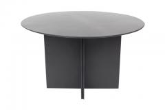  Durlet Round Dining Table in Black Leather for Durlet 1970s - 451365