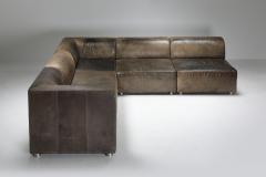  Durlet Sectional Corner Sofa in Patinated Leather Durlet 1980s - 1337778