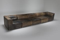  Durlet Sectional Corner Sofa in Patinated Leather for Durlet 1980s - 1566288