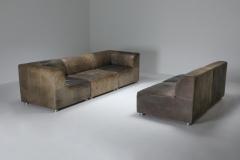  Durlet Sectional Corner Sofa in Patinated Leather for Durlet 1980s - 1566293