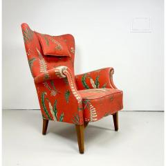  Dux 1950 s Dux Lounge Chair With Vintage Fern Upholstery - 3253080