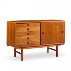  Dux Dux Mid Century Danish Teak Petite Sliding Door Credenza - 4507992