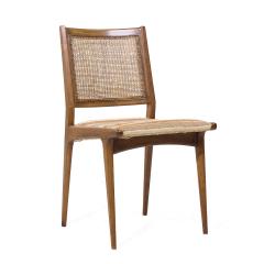  Dux Dux Mid Century Swedish Walnut and Cane Dining Chairs Set of 6 - 3989456