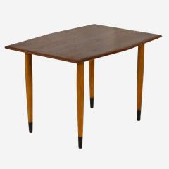  Dux Pair of Modern Teak and Brass Side Tables by Dux of Sweden - 2873410