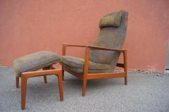  Dux Teak Lounge Chair and Ottoman by Folke Ohlsson for Dux - 893249