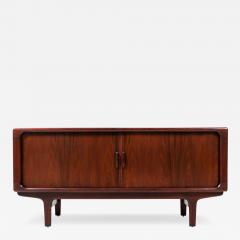  Dyrlund Danish Modern Rosewood Tambour Door Credenza by Dyrlund - 3341229