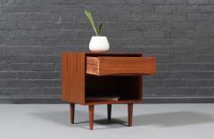  Dyrlund Danish Modern Teak Night Stand w Bookcase by Dyrlund - 4546449