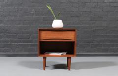  Dyrlund Danish Modern Teak Night Stand w Bookcase by Dyrlund - 4546450