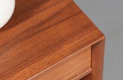  Dyrlund Danish Modern Teak Night Stand w Bookcase by Dyrlund - 4546453