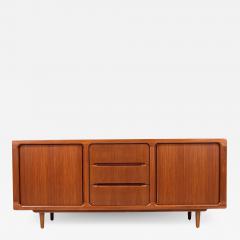  Dyrlund Danish Modern Teak Tambour Door Credenza by Dyrlund - 2687011