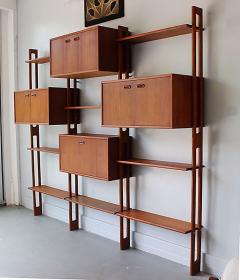  Dyrlund Danish Teak Wall Unit with Desk 1970s - 2140355