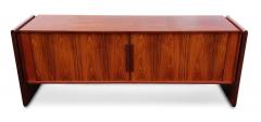  Dyrlund Dyrlund Danish Rosewood Tambour Door Cabinet or Credenza Mid Century Modern - 2937253