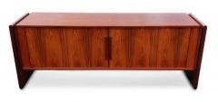  Dyrlund Dyrlund Danish Rosewood Tambour Door Cabinet or Credenza Mid Century Modern - 3947385