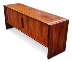  Dyrlund Dyrlund Danish Rosewood Tambour Door Cabinet or Credenza Mid Century Modern - 3947391