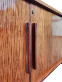  Dyrlund Dyrlund Danish Rosewood Tambour Door Cabinet or Credenza Mid Century Modern - 3947444