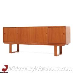  Dyrlund Dyrlund Mid Century Danish Teak Sleigh Leg Credenza - 3692341