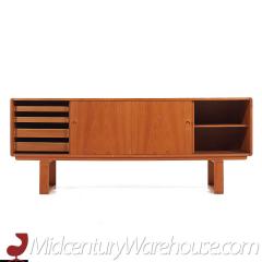  Dyrlund Dyrlund Mid Century Danish Teak Sleigh Leg Credenza - 3692344