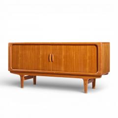  Dyrlund Dyrlund Mid Century Danish Teak Tambour Door Credenza - 4441657