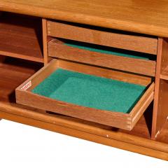  Dyrlund Dyrlund Mid Century Danish Teak Tambour Door Credenza - 4441664