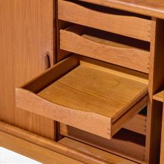  Dyrlund Dyrlund Mid Century Danish Teak Tambour Door Credenza - 4821056