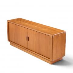  Dyrlund Dyrlund Mid Century Danish Teak Tambour Door Credenza - 4821057