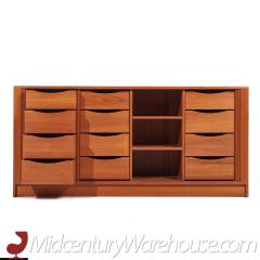  Dyrlund Dyrlund Mid Century Danish Teak Tambour Door Lowboy Dresser - 3688408