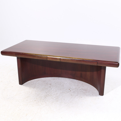  Dyrlund Dyrlund Skyline Mid Century Danish Rosewood Executive Desk - 4703265