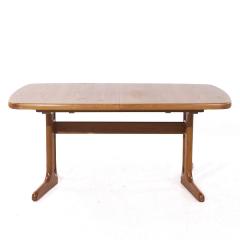  Dyrlund Dyrlund Style MCM Danish Teak Hidden Leaf Expanding Dining Table with 2 Leaves - 3932069