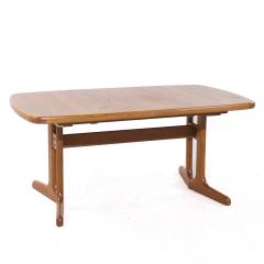  Dyrlund Dyrlund Style MCM Danish Teak Hidden Leaf Expanding Dining Table with 2 Leaves - 4310592