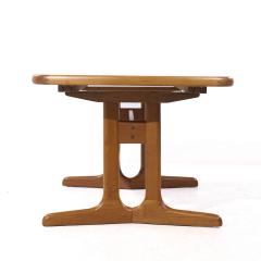  Dyrlund Dyrlund Style MCM Danish Teak Hidden Leaf Expanding Dining Table with 2 Leaves - 4310593