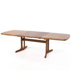  Dyrlund Dyrlund Style MCM Danish Teak Hidden Leaf Expanding Dining Table with 2 Leaves - 4310599