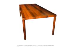  Dyrlund Mid Century Danish Parsons Dining Table Dyrlund Denmark Tri Wood - 2986954