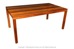  Dyrlund Mid Century Danish Parsons Dining Table Dyrlund Denmark Tri Wood - 2986958