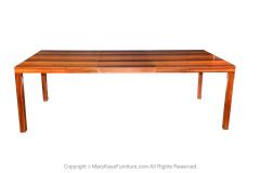  Dyrlund Mid Century Danish Parsons Dining Table Dyrlund Denmark Tri Wood - 2986960