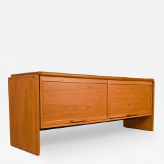  Dyrlund Mid Century Teak File Cabinet Credenza Tambour Doors - 3475920