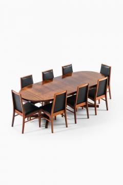  Dyrlund Set of 8 Danish Dining Chairs in Rosewood and Leather 1960s - 4596312