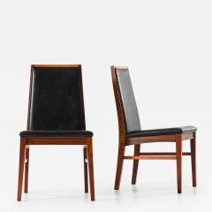  Dyrlund Set of 8 Danish Dining Chairs in Rosewood and Leather 1960s - 4596439