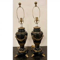  E F Chapman Empire Style E F Chapman Trompe lOeil Faux Marble Table Lamps a Pair - 2869706