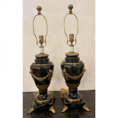  E F Chapman Empire Style E F Chapman Trompe lOeil Faux Marble Table Lamps a Pair - 2869708
