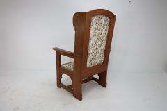  E G Punnett E G Punnet attributed Probably made by William Birch An oak wing back armchair - 4191654